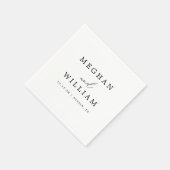 Serviette En Papier Mariage de calligraphie simple romantique (Coin)