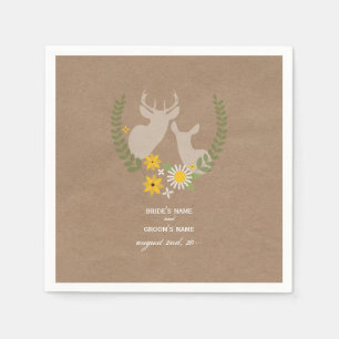 Serviette En Papier Mariage de cerfs inspirés par le carton