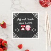 Serviette En Papier Mariage de chambre de mariée Rustique Noir Chalkbo (En situation)