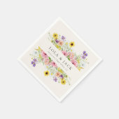 Serviette En Papier Mariage de champ d'eau Fleur sauvage (Coin)