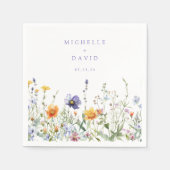 Serviette En Papier Mariage de champ fleur sauvage (Devant)