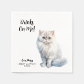 Serviette En Papier Mariage de chat personnalisé (Devant)