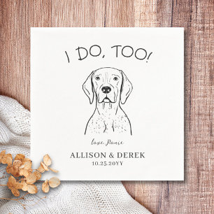 Serviette En Papier Mariage de chien à pointer à courte distance allem