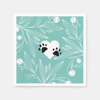 Serviette En Papier Mariage de chien Amour de chiot