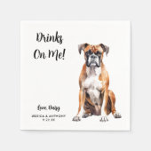 Serviette En Papier Mariage de chien Boxer (Devant)