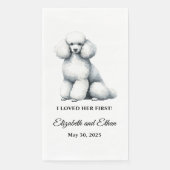Serviette En Papier Mariage de chien caniche (Devant)