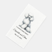 Serviette En Papier Mariage de chien caniche (Coin)