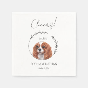 Serviette En Papier Mariage de chien Cavalier simple Cocktail serviett