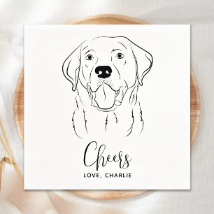 Serviette En Papier Mariage de chien Cheers personnalisés Cocktail Lab