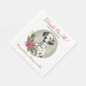 Serviette En Papier Mariage de chien Dalmation avec Chiens Photo (Coin)
