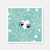 Serviette En Papier Mariage de chien d'amour de chiot (Devant)