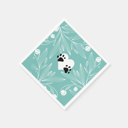 Serviette En Papier Mariage de chien d'amour de chiot (Coin)