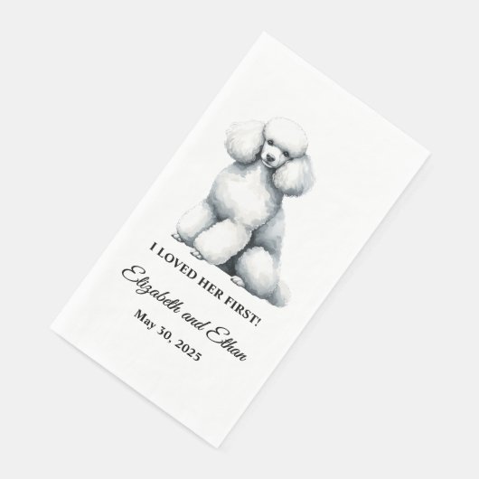 Serviette En Papier Mariage de chien de caniche (Coin)