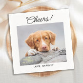 Serviette En Papier Mariage de chien de chien simple photo mignon amus