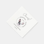 Serviette En Papier Mariage de chien de taureau simple français Cockta (Coin)