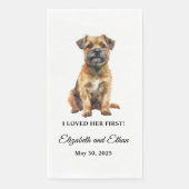 Serviette En Papier Mariage de chien de Terrier frontière (Devant)