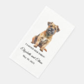 Serviette En Papier Mariage de chien de Terrier frontière (Coin)
