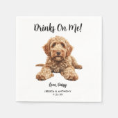 Serviette En Papier Mariage de chien Goldendoodle (Devant)