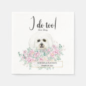 Serviette En Papier Mariage de chien maltais Cocktail serviettes (Devant)