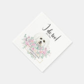 Serviette En Papier Mariage de chien maltais Cocktail serviettes (Coin)