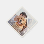 Serviette En Papier Mariage de chien Merci photo personnalisé (Coin)