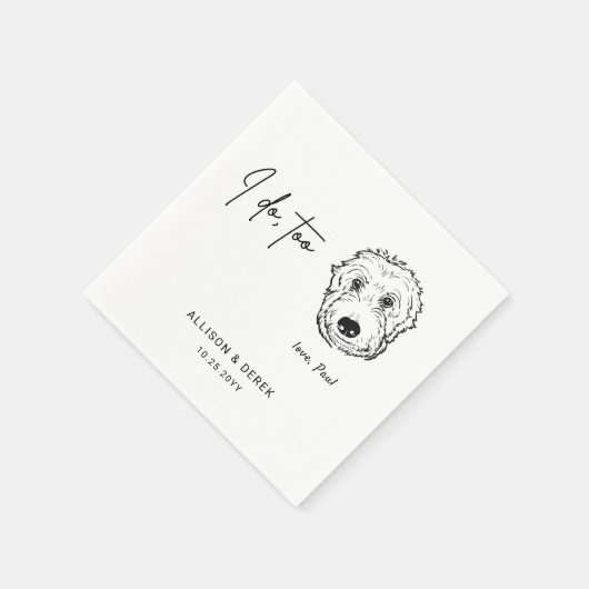 Serviette En Papier Mariage de chien moderne mignon pour animal de com (Coin)