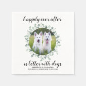 Serviette En Papier Mariage de chien personnalisé (Devant)