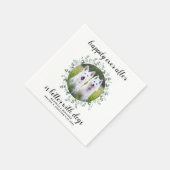 Serviette En Papier Mariage de chien personnalisé (Coin)