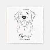 Serviette En Papier Mariage de chien personnalisé du Labrador Retrieve (Devant)