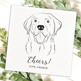 Serviette En Papier Mariage de chien personnalisé du Labrador Retrieve