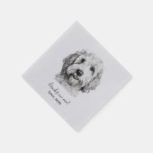 Serviette En Papier Mariage de chien personnalisé Napkin | Golden Dood (Coin)