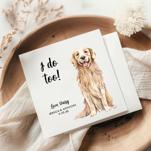 Serviette En Papier Mariage de chien Retriever doré