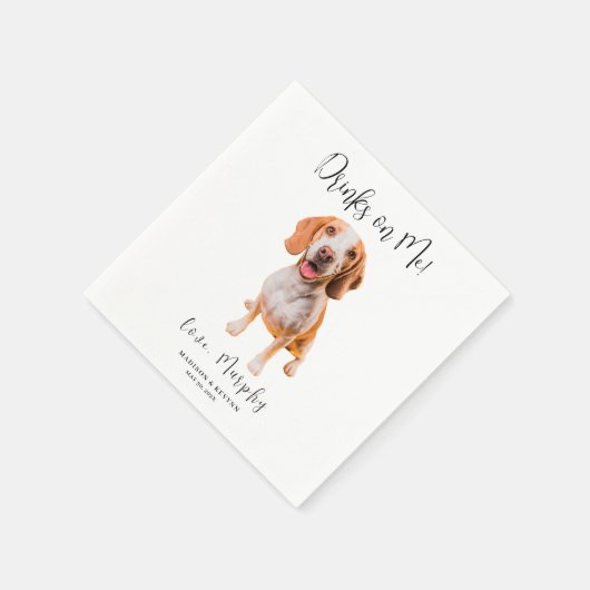 Serviette En Papier Mariage de chien serviettes (Coin)