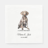 Serviette En Papier Mariage de chien Weimarer avec photo (Devant)