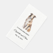 Serviette En Papier Mariage de chiens de Borzoi (Coin)