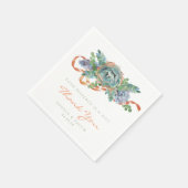 Serviette En Papier Mariage de cluster de réussite aquarelle (Coin)