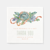 Serviette En Papier Mariage de cluster hydrocouleur Succulent 2 (Devant)