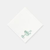 Serviette En Papier Mariage de cocktail simple à main (Coin)