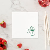 Serviette En Papier Mariage de cocktail simple à main (En situation)