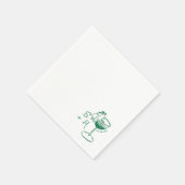 Serviette En Papier Mariage de cocktail simple à main (Coin)