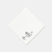 Serviette En Papier Mariage de cocktail simple à main (Coin)