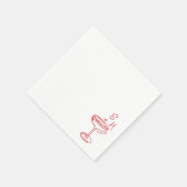 Serviette En Papier Mariage de cocktail simple à main (Coin)