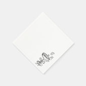 Serviette En Papier Mariage de cocktail simple à main (Coin)