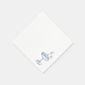 Serviette En Papier Mariage de cocktail simple à main (Coin)