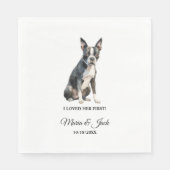 Serviette En Papier Mariage de cocktails Boston Terrier Pet (Devant)