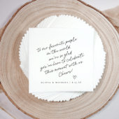 Serviette En Papier Mariage de coeur de style de note d'amour manuscri