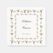 Serviette En Papier Mariage de colibri (Devant)