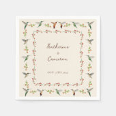 Serviette En Papier Mariage de colibris (Devant)