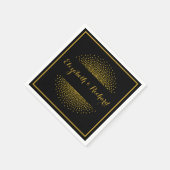 Serviette En Papier Mariage de confetti de Parties scintillant Black e (Coin)