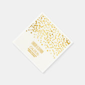 Serviette En Papier mariage de confetti en feuille d'or (Coin)